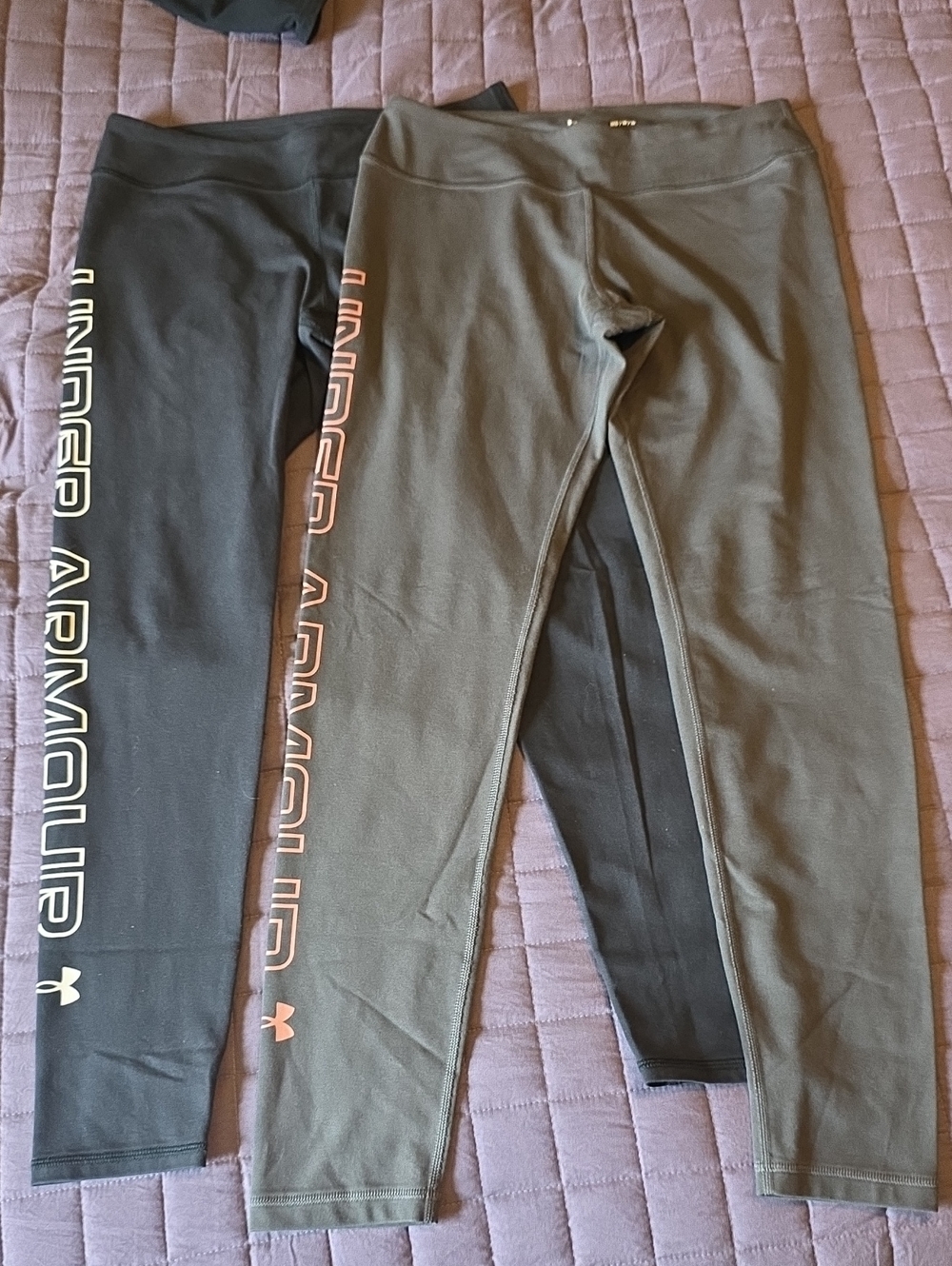 Under Armour Grey & Black Logo Leggings Duo